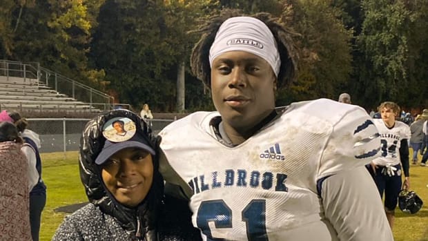 Diego Pounds with his mother